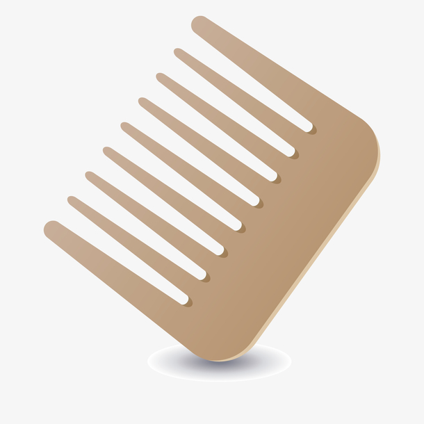 矢量木质梳子下载