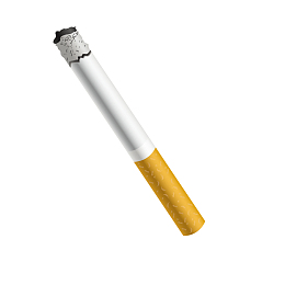 矢量半只点燃的烟