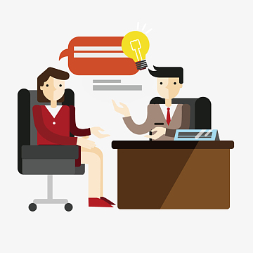 面试工作卡通插画