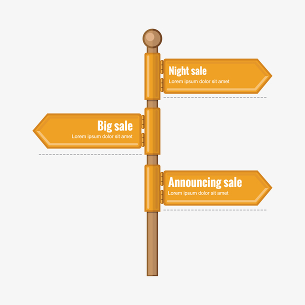 矢量指示牌信息图