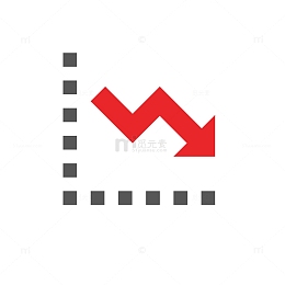 红色箭头数据图标