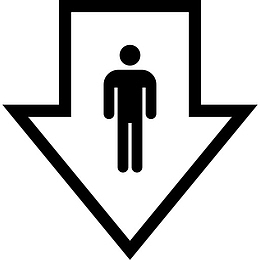 箭头数据下来信息男人的人信息图