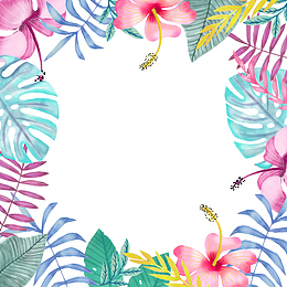 矢量粉色花框下载