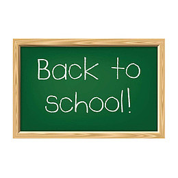 开学日黑板上的欢迎回到学校