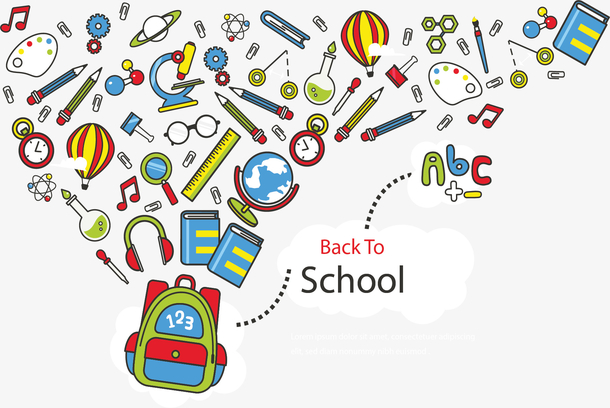 关键词 : 矢量png,文具,卡通文具,彩色文具,书包,开学季[声明] 觅元素