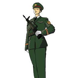 军训教官卡通人物