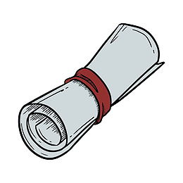 卷起来的信纸卡通图