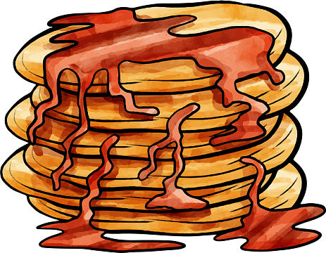 黄色卡通美味松饼