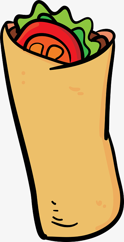 黄色美味卡通煎饼