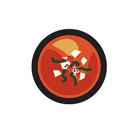 卡通辣白菜汤矢量图