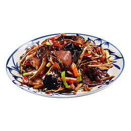 产品实物中华美食木耳炒肉