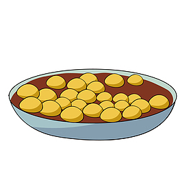 黄豆汤矢量图