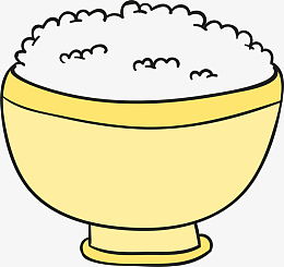 黄色卡通美味米饭