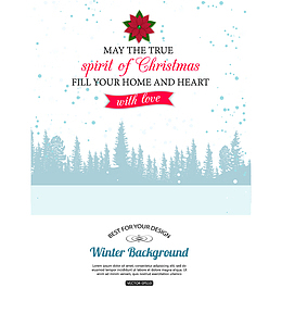 圣诞雪原矢量图