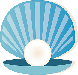 珍珠贝壳矢量图下载