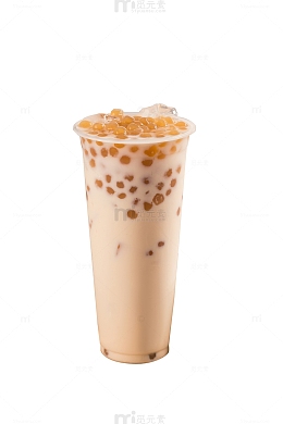 经典的珍珠奶茶实物