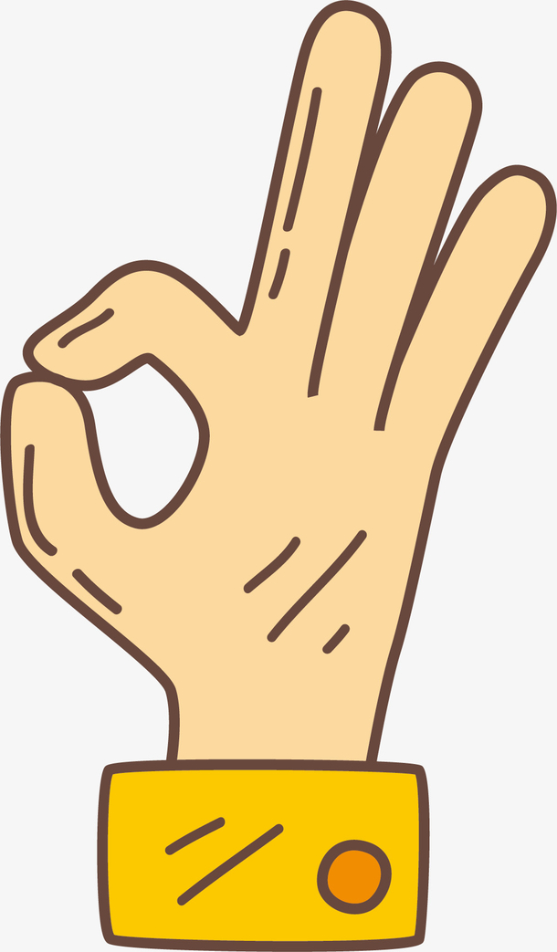 同意的手绘简笔手势