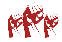 卡通简笔画手绘努力加油拳头装饰