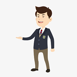 伸手卡通男子矢量图