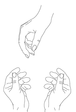 三种手势免抠素材