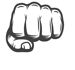 卡通简笔画手绘努力加油拳头装饰