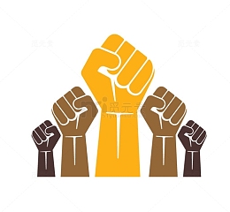 卡通简笔画手绘努力加油拳头装饰