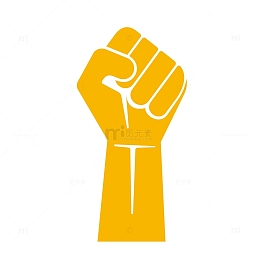 卡通简笔画手绘努力加油拳头装饰