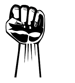 卡通简笔画手绘努力加油拳头装饰