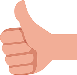 手势称赞卡通矢量素材