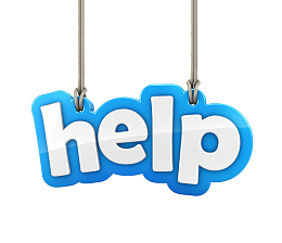 吊起的英文字母help