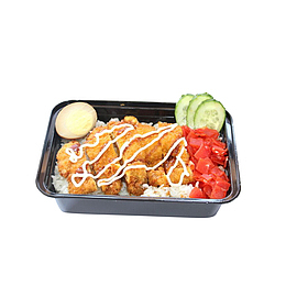 实物美味猪排饭素材