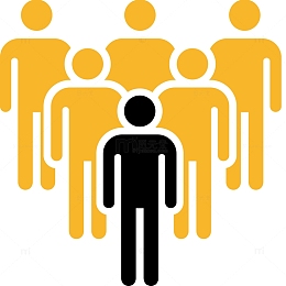 人口统计卡通插画