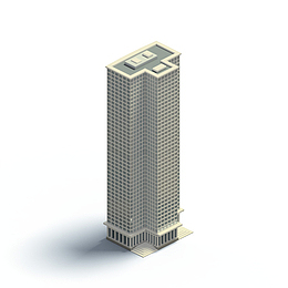 可爱的块状3D建筑