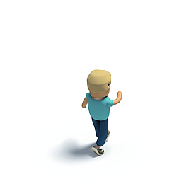 黄色头发的小人模型