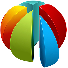 彩色球体分块立体插画