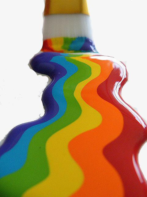 流淌的色彩颜料