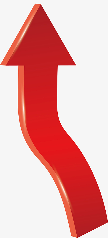 红色创意向上箭头矢量素材