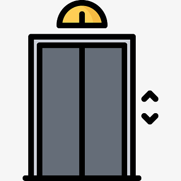 升降机可爱房地产图标