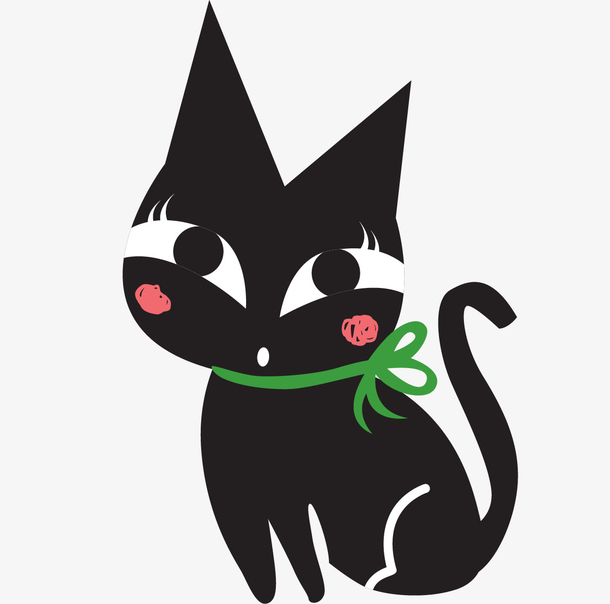 关键词 : 猫咪,动物,宠物,黑色,png动物,矢量小猫[声明] 觅元素所有