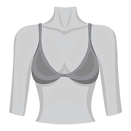 卡通人物裸体内衣乳房元素