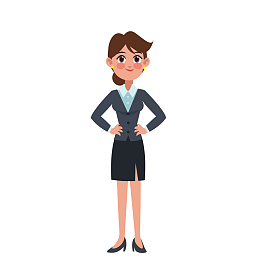 一个两手叉腰的女人