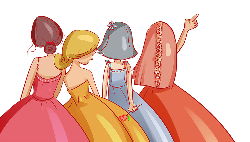 三八女生节装饰主题人物插画背景