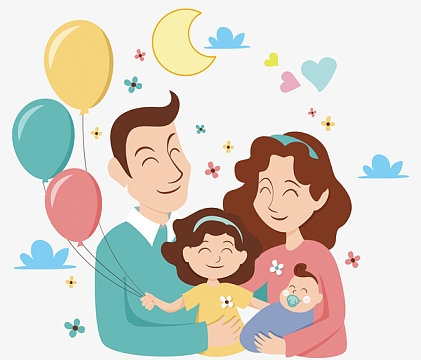 亲子卡通图素材_亲子卡通图图片元素-觅元素