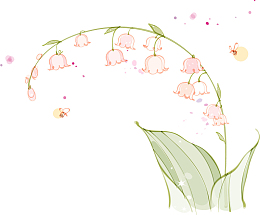 矢量简约卡通花卉素材