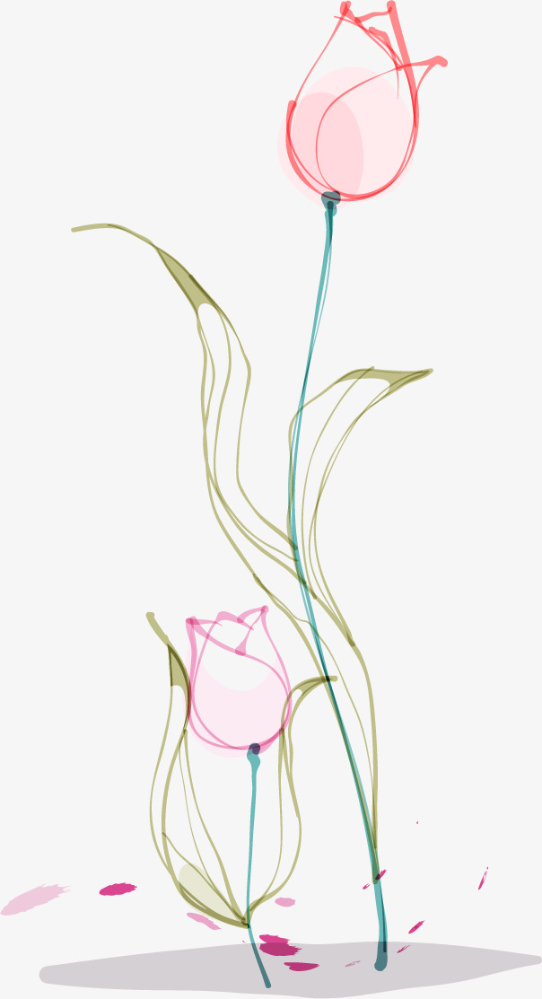 矢量唯美花朵素材