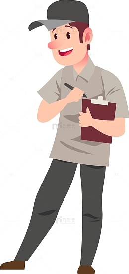 微笑卡通仓库管理员