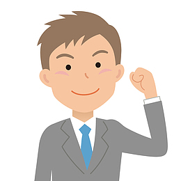 宣誓的西装男人卡通图