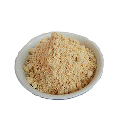 白色碗里的黄豆粉