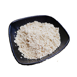 黑色碗里的的黄豆粉
