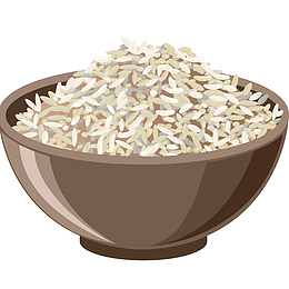 一碗米饭矢量插画